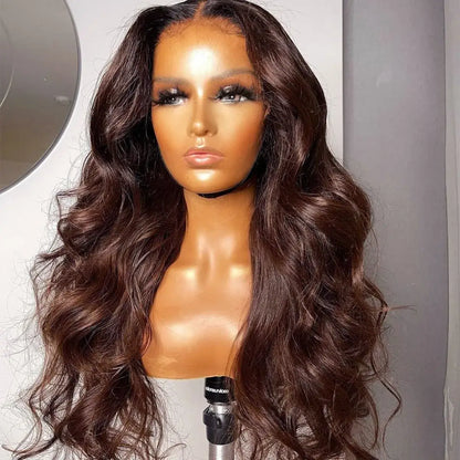 Spring Collection | Dark Brown Color Body Wave 13×4 Undetectable Lace Front Wigs